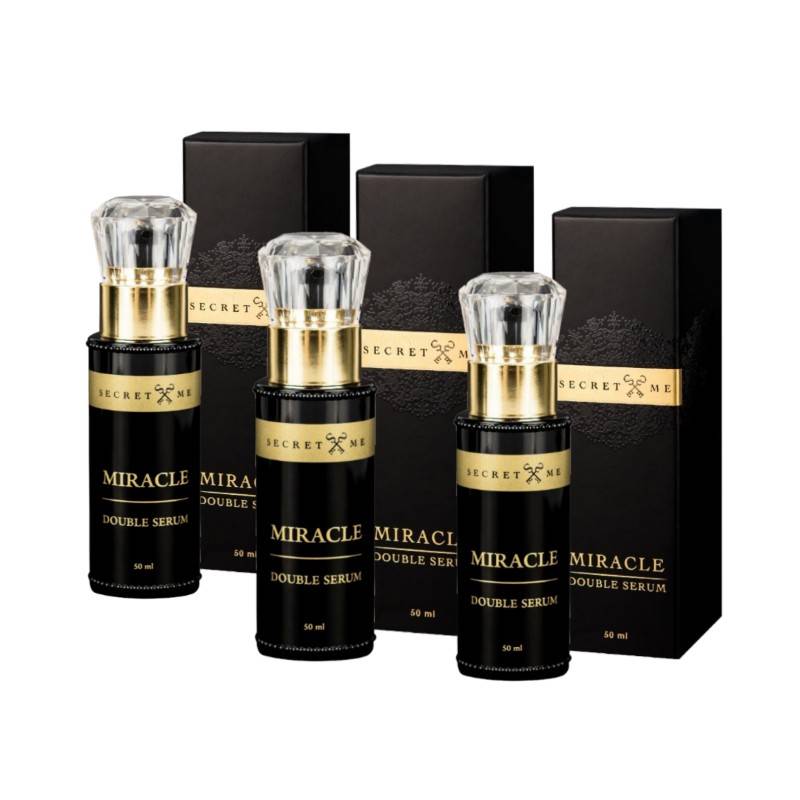 โปรสุดคุ้ม !! 3 ขวด Miracle Double Serum เซรั่มขาวปัง ไฮยาลูรอนบำรุงผิวกายเข้มข้น